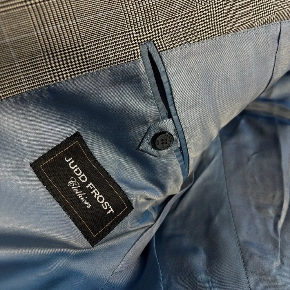 Samuelsohn Bespoke Sport Coat 44L Wool Super 140's Blazer SB Gable Multicolored